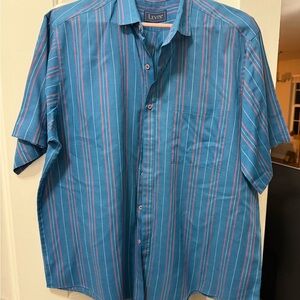 Vintage Levi's Blue Striped Men's Shirt